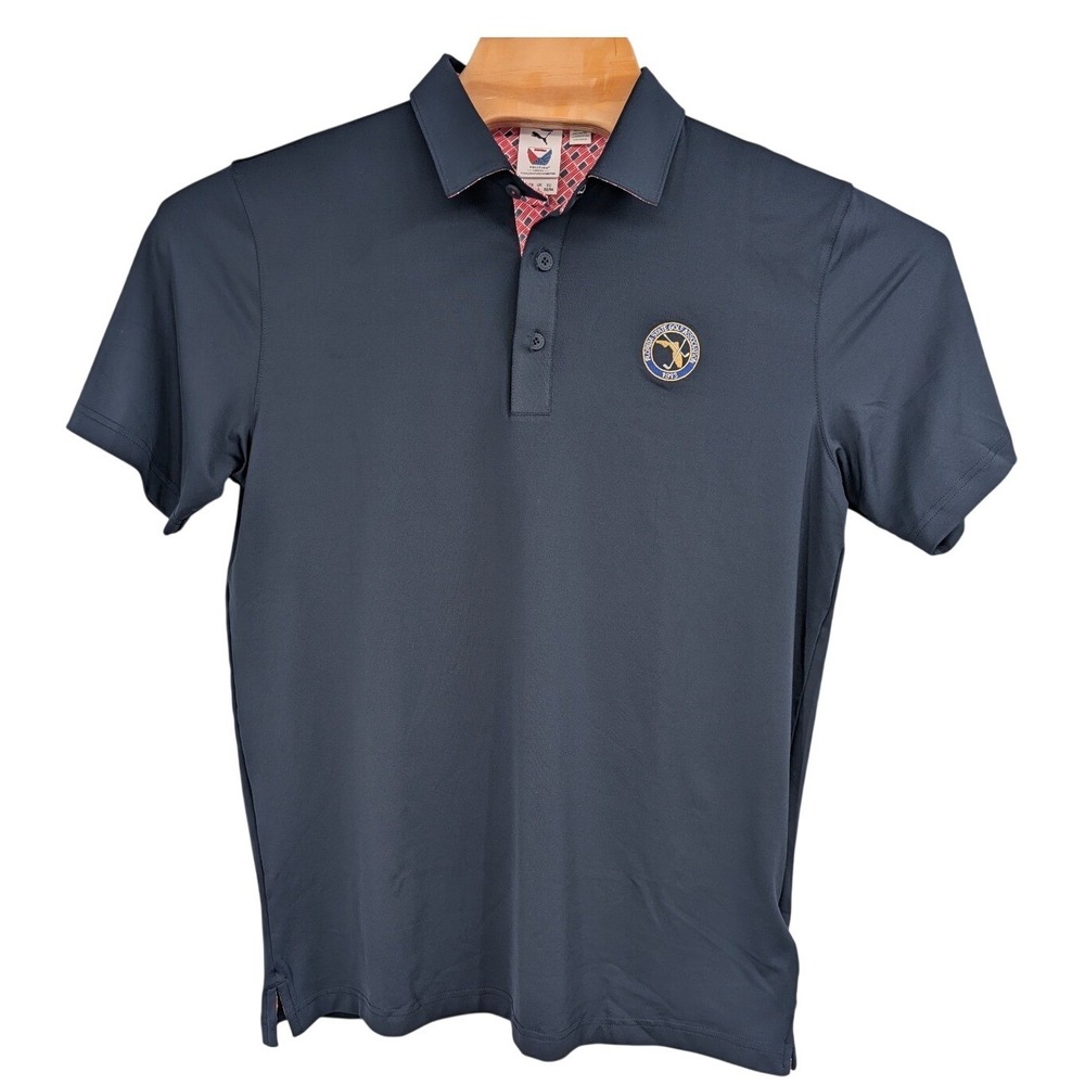 Puma Volition Flag Trim Golf Polo shirt with logo NWT Medium